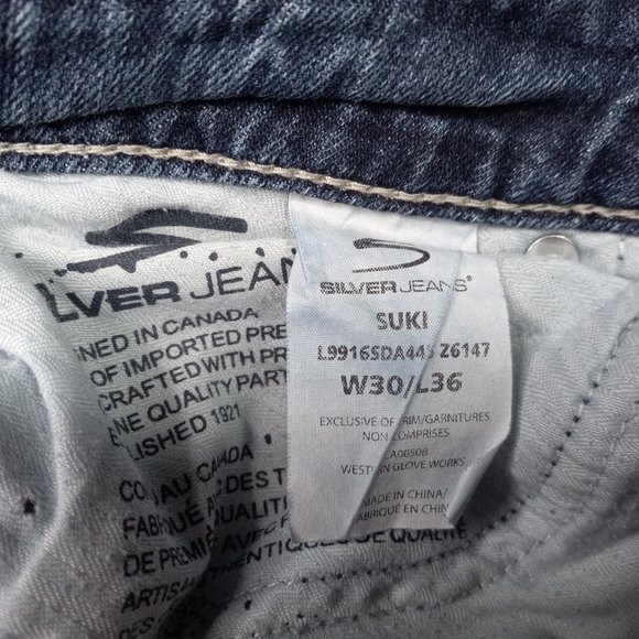 Silver Jeans Suki Boot Cut 30 Lightly Distressed - Picture 6 of 9